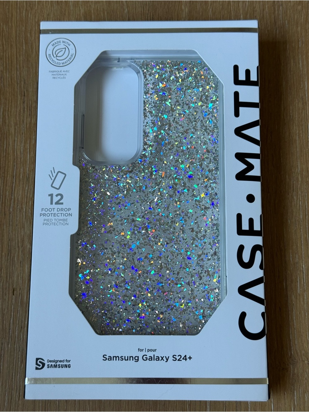 New case-mate Glitter Phone Case for Samsung Galaxy S24+ - Silver Holographic